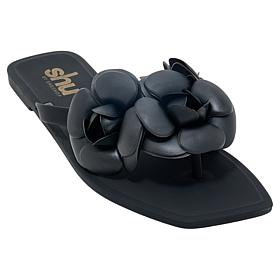 SHUSHOP® Dahlia Jelly Flower Thong Flat Sandal