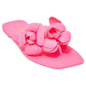 SHUSHOP® Dahlia Jelly Flower Thong Flat Sandal