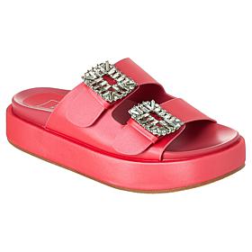 SHUSHOP LOLA Flatform 2-Band Sandal with Crystal Detail