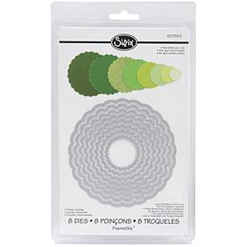 Sizzix Framelits Die Set 8-piece - Scallop Circles