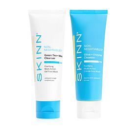 Skinn® Cosmetics Non-Negotiables AM & PM Cleanser 2-piece Set AS