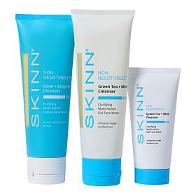 SKINN Non-Negotiables AM and PM Cleanser 3-piece Set