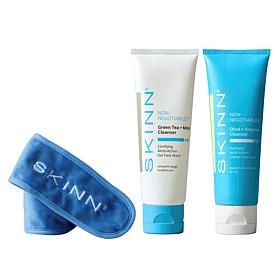 SKINN Non-Negotiables AM & PM Cleanser with Headband