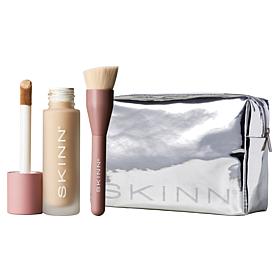 SKINN Scientific Color Concealer + Foundation w/ Brush and Makeup Bag