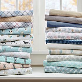 Sleep Philosophy Cozy Flannel Cotton Sheet Set - Tan Plaid -  Full