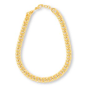Soave Oro 14K Electroform Flat Curb Link Chain 19" Necklace
