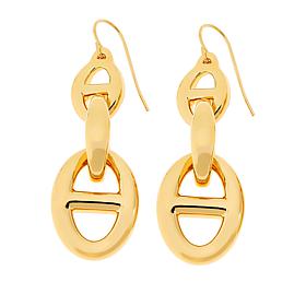 Soave Oro 14K Gold Electroform Mariner-Link Drop Earrings