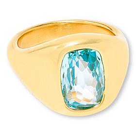 Soave Oro 14K Yellow Gold Electroform Gemstone Signet Ring