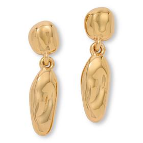 Soave Oro 14K Yellow Gold Electroform Sculptural Nugget Drop Earrings