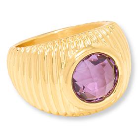 Soave Oro Gemstone 14K Gold Electroform Graduated Ring