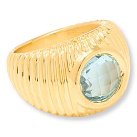 Soave Oro Gemstone 14K Gold Electroform Graduated Ring