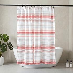South Street Loft 100% Polyester Striped Shower Curtain