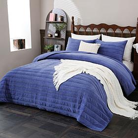 South Street Loft Embossed Velvet Quilt Set 