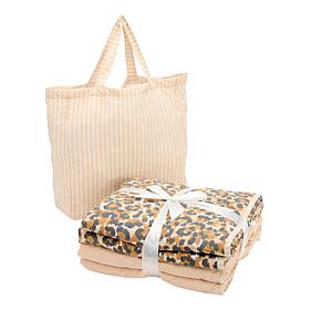 South Street Loft Reversible Quilted Throw Set of 2 with Tote Bag