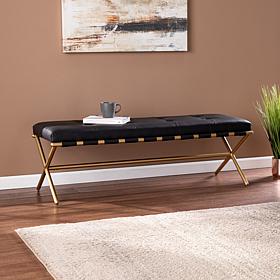 Southern Enterprises Ayleston Faux Leather Bench