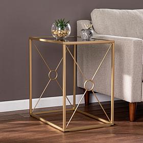 Southern Enterprises Bondale Mirror Top End Table
