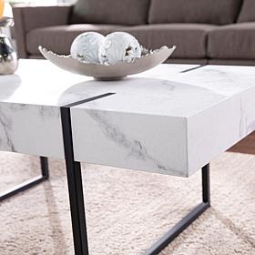 Southern Enterprises Brodkirk Modern Faux Marble Cocktail Table
