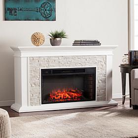 Southern Enterprises Canyon Heights Faux Stone Electric Fireplace