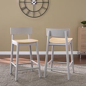 Southern Enterprises Claxby Two-Tone Counter Stools – 2pc Set