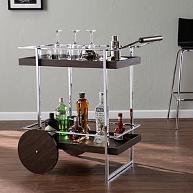 Southern Enterprises Lorengo Rolling Bar Cart