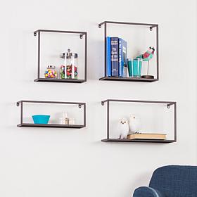 Southern Enterprises Zyther Metal Wall Shelves - 4pc Set