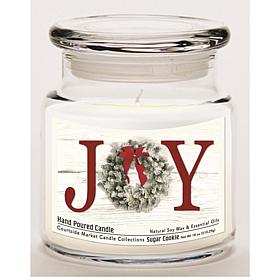 Soy Wax Candle with Essential Oils + Glass Lid - Christmas Joy