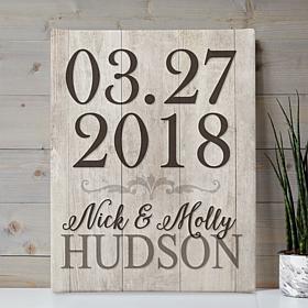 Special Date Personalized 11x14 Canvas