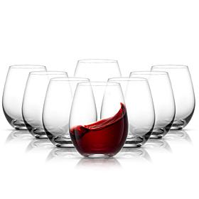 Spirits 8-pc. Stemless 19 oz. Crystal Wine Glasses