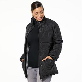 Sporto® Rose Quilted Water-Resistant Anorak Coat