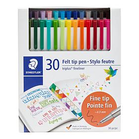 STAEDTLER Triplus 0.3mm Fineliner Pens - Set of 30