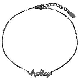 Stainless Steel Bold Name Ankle Bracelet 