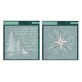 Stamps By Me Festive Star & Warm Wishes 3D HD Stamp & Emboss Set of...