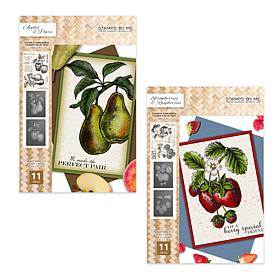 Stamps by Me Fruit Finesse Card Making 22pc Kit with Stamps & Folders