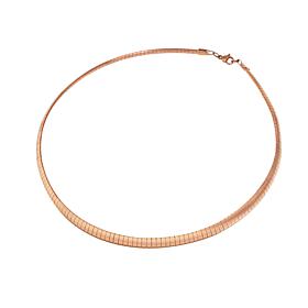 Stately Steel 17" 6mm Omega Chain Necklace