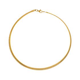 Stately Steel 17" 6mm Omega Chain Necklace