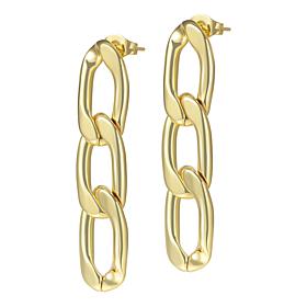 Stately Steel Figaro Chain Earrings