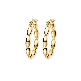 Stately Steel Puffy Bead Earrings