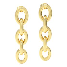 Stately Steel Rolo Chain Earrings