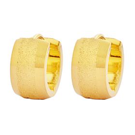 Stately Steel Sandy Huggie Hoop Earrings