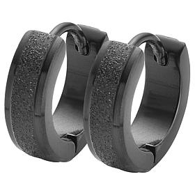 Stately Steel Small Sandy Huggie Hoop Earrings