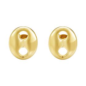 Stately Steel Stainless Steel Coffee Bean Earrings