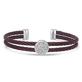 Stately Steel Twisted Double Cable Bracelet