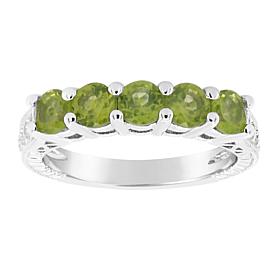 Sterling Silver 5-Stone Gemstone Band Ring