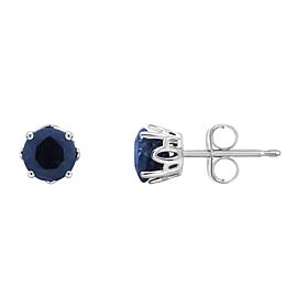 Sterling Silver 5mm Round 4-Prong Gemstone Stud Earrings