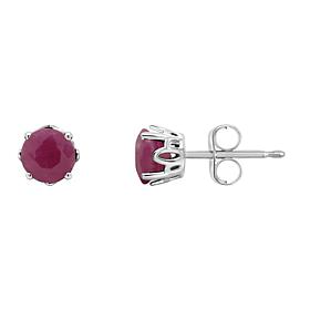 Sterling Silver 5mm Round 4-Prong Gemstone Stud Earrings