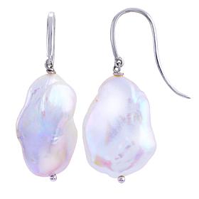Sterling Silver Keshi Pearl Drop Earrings
