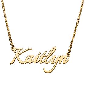 Sterling Silver Petite Fancy Script Name Necklace