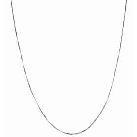 Sterling Silver Polished Box Chain Necklace - 18"