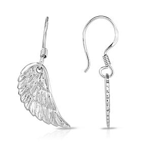 Sterling Silver Wing Drop Earrings
