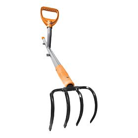 Sun Joe 4 Tine Steel Fork/Cultivator with Extra Handle